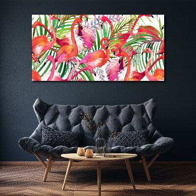 Tablou canvas Flamingo într-un paradis tropical