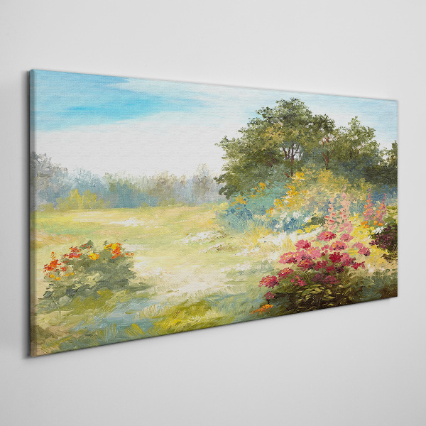 Tablou canvas Peisaj floral al unei dimineți de vară