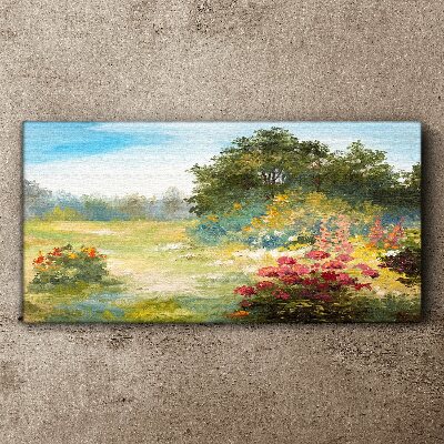 Tablou canvas Peisaj floral al unei dimineți de vară