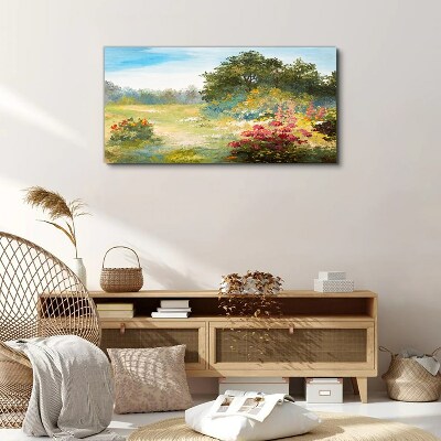 Tablou canvas Peisaj floral al unei dimineți de vară