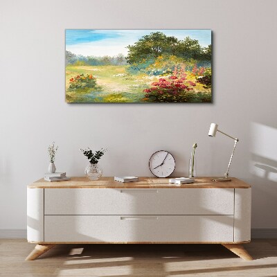 Tablou canvas Peisaj floral al unei dimineți de vară