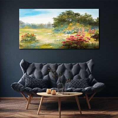 Tablou canvas Peisaj floral al unei dimineți de vară