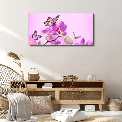 Tablou canvas Vis de flori cu fluturi