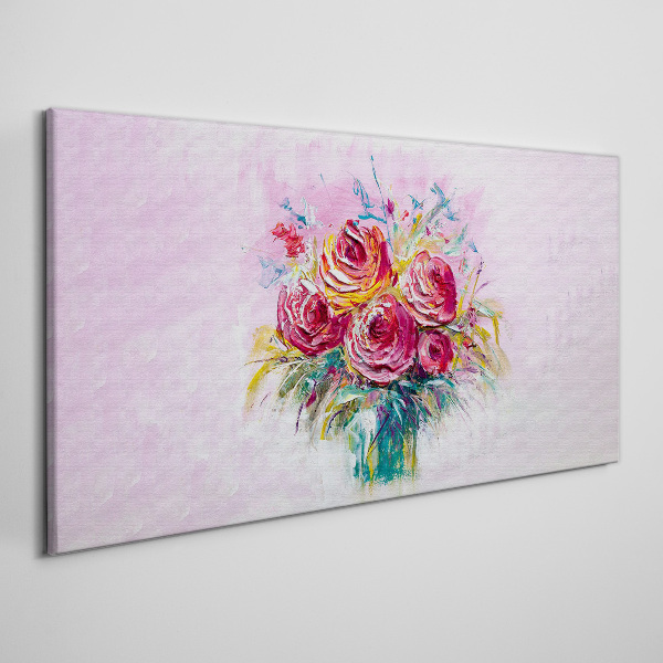 Tablou canvas Compoziție trandafir roz