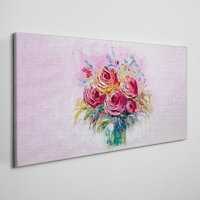Tablou canvas Compoziție trandafir roz