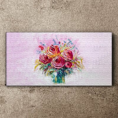 Tablou canvas Compoziție trandafir roz
