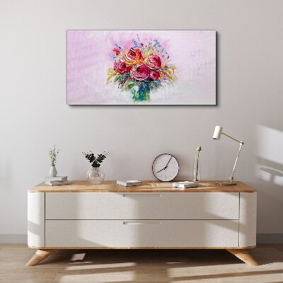 Tablou canvas Compoziție trandafir roz