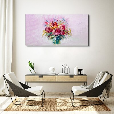 Tablou canvas Compoziție trandafir roz