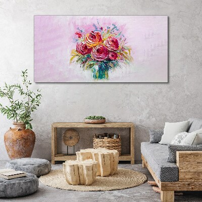 Tablou canvas Compoziție trandafir roz