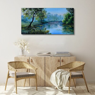 Tablou canvas peisaj de pădure fluvială