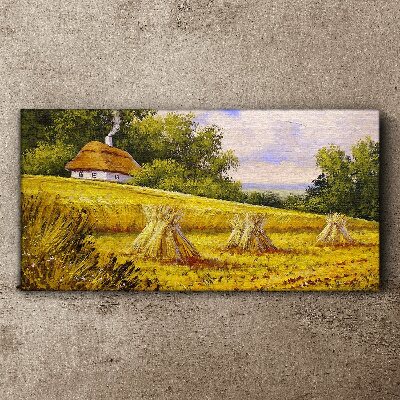 Tablou canvas Pictură colibă ​​de sat