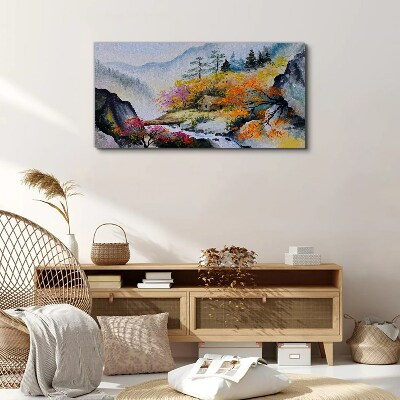 Tablou canvas Panorama montană de toamnă