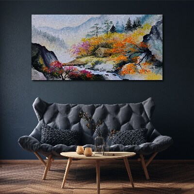 Tablou canvas Panorama montană de toamnă