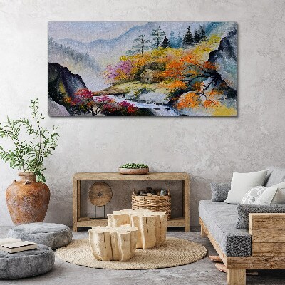 Tablou canvas Panorama montană de toamnă