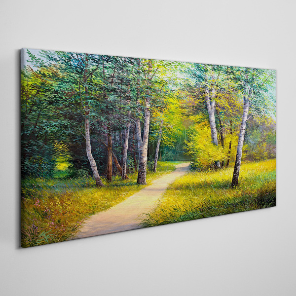 Tablou canvas O potecă liniștită în pădure