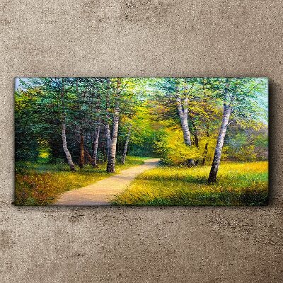 Tablou canvas O potecă liniștită în pădure