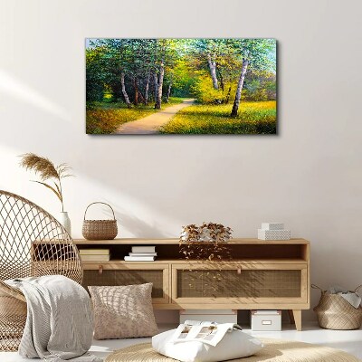 Tablou canvas O potecă liniștită în pădure
