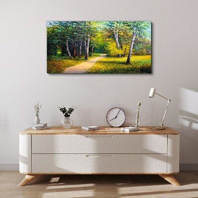 Tablou canvas O potecă liniștită în pădure