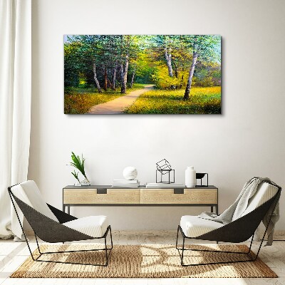 Tablou canvas O potecă liniștită în pădure