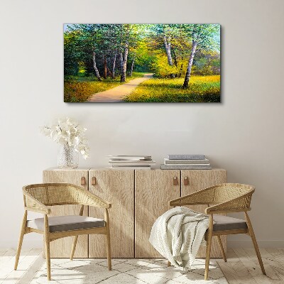 Tablou canvas O potecă liniștită în pădure