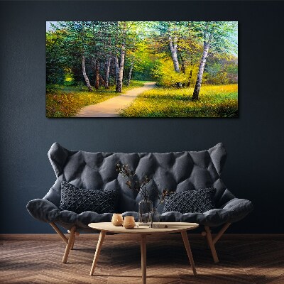 Tablou canvas O potecă liniștită în pădure