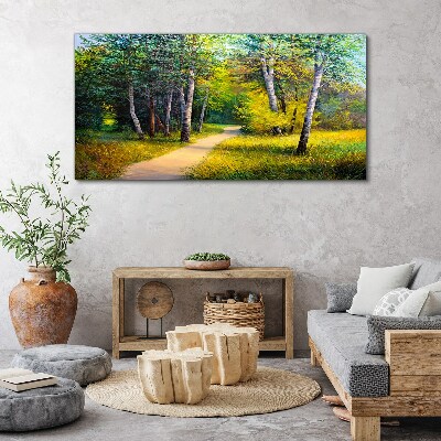Tablou canvas O potecă liniștită în pădure