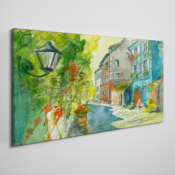 Tablou canvas O stradă fermecătoare în culoare
