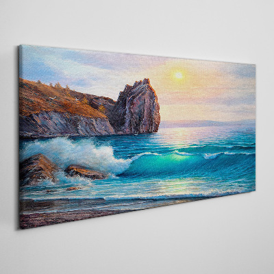 Tablou canvas Pictură Coasta Oceanului