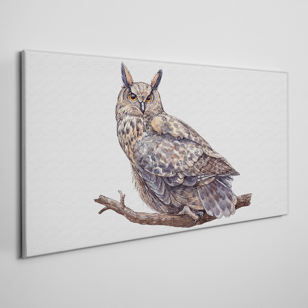 Tablou canvas Bufniță pe o ramură