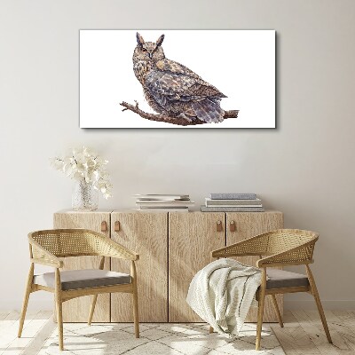 Tablou canvas Bufniță pe o ramură
