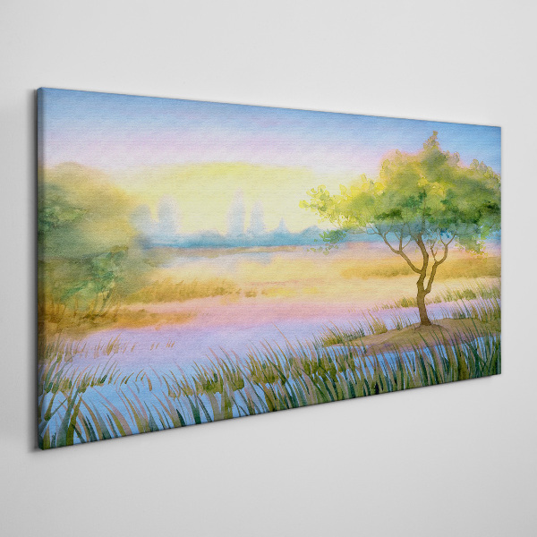 Tablou canvas Dimineața calmă lângă lac