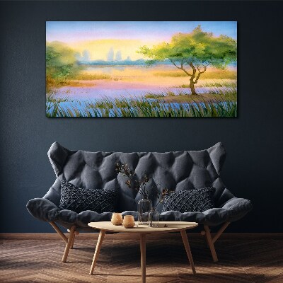 Tablou canvas Dimineața calmă lângă lac