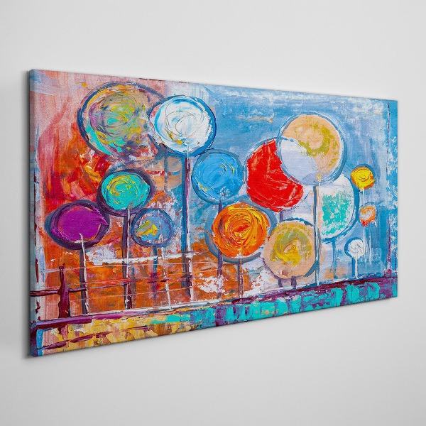 Tablou canvas Copaci colorați în vânt
