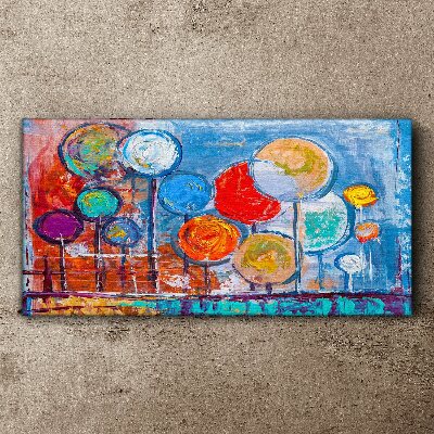 Tablou canvas Copaci colorați în vânt