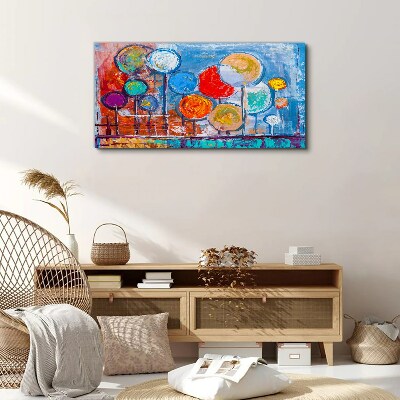 Tablou canvas Copaci colorați în vânt