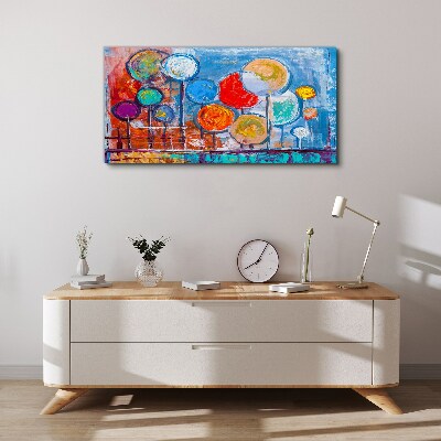 Tablou canvas Copaci colorați în vânt
