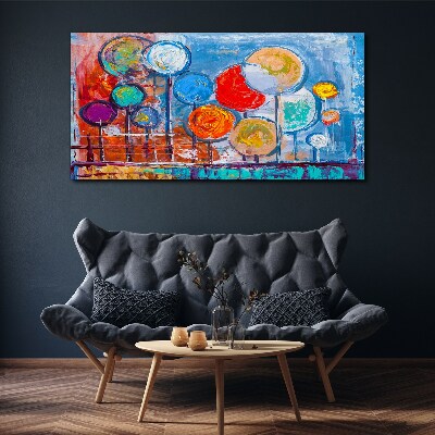 Tablou canvas Copaci colorați în vânt