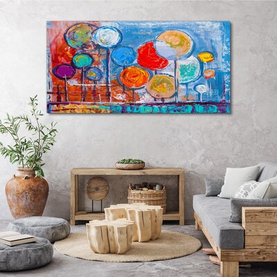 Tablou canvas Copaci colorați în vânt