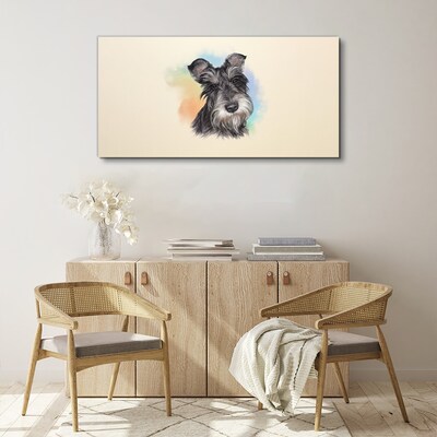 Tablou canvas Portretul unui câine în culori pastelate