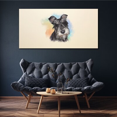 Tablou canvas Portretul unui câine în culori pastelate