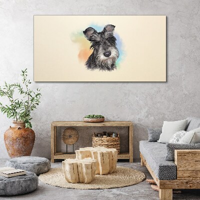 Tablou canvas Portretul unui câine în culori pastelate