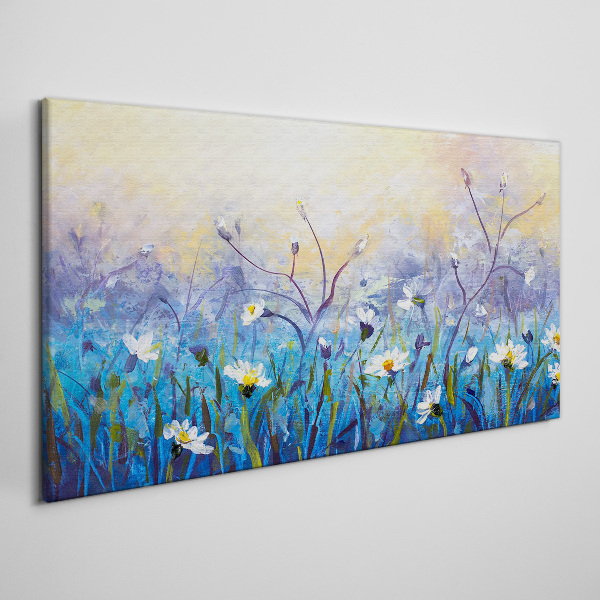 Tablou canvas Peisaj floral in culori pastelate