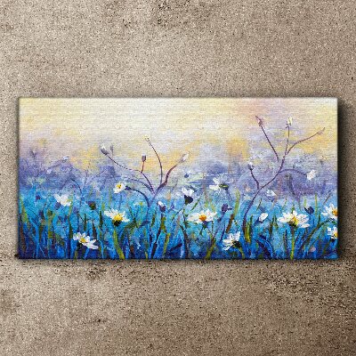 Tablou canvas Peisaj floral in culori pastelate