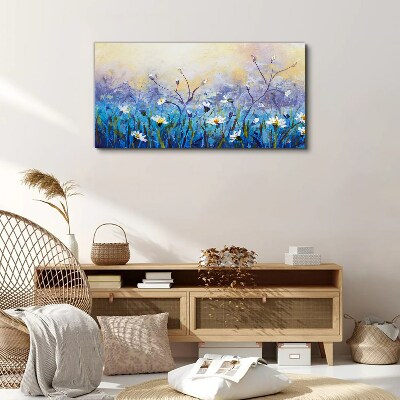 Tablou canvas Peisaj floral in culori pastelate