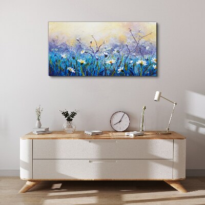 Tablou canvas Peisaj floral in culori pastelate