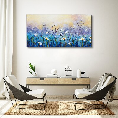 Tablou canvas Peisaj floral in culori pastelate