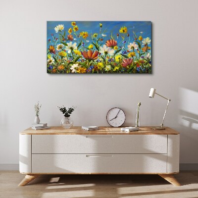 Tablou canvas pictând flori de luncă