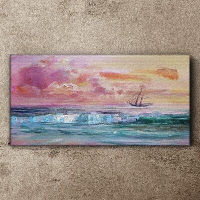 Tablou canvas Un apus linistit peste mare