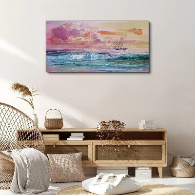 Tablou canvas Un apus linistit peste mare