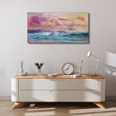 Tablou canvas Un apus linistit peste mare